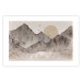 Plakat Pejzaż wabi-sabi - wschód słońca i skaliste gór w japońskim stylu 145101 additionalThumb 25