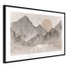 Plakat Pejzaż wabi-sabi - wschód słońca i skaliste gór w japońskim stylu 145101 additionalThumb 6