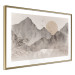 Plakat Pejzaż wabi-sabi - wschód słońca i skaliste gór w japońskim stylu 145101 additionalThumb 4