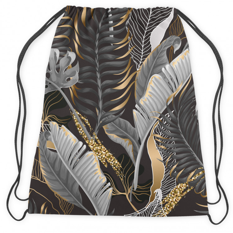 Worek plecak Nieznane oblicze liści - motyw roślinny ukazany na ciemnym tle 147501 additionalImage 2