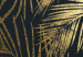 Fototapeta Tropikalna natura - roślinny motyw złotych palm na granatowym tle 138211 additionalThumb 4