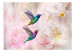 Fototapeta Kolorowe kolibry - motyw ptaków zbierających nektar z kwiatów lilii 107621 additionalThumb 1