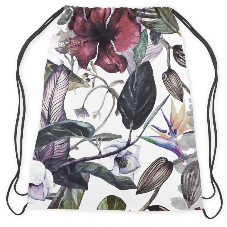 Worek plecak Orientalne rośliny - gałązki, liście i kwiaty w akwarelowym stylu 147421 additionalImage 2