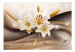Fototapeta Biała lilia - kompozycja natury z delikatnym tłem złota i blasku 3D 63921 additionalThumb 1