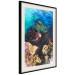 Plakat Skalisty brzeg morza - zdjęcie barwnych kamieni i błękitnej wody 146241 additionalThumb 9