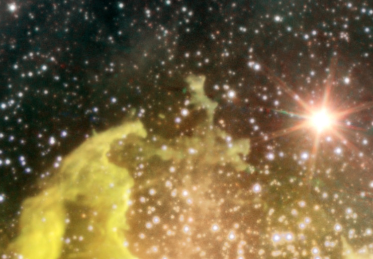 Obraz na szkle Zielona mgławica - oślepiające gwiazdy w przestrzeni kosmicznej 146441 additionalImage 6