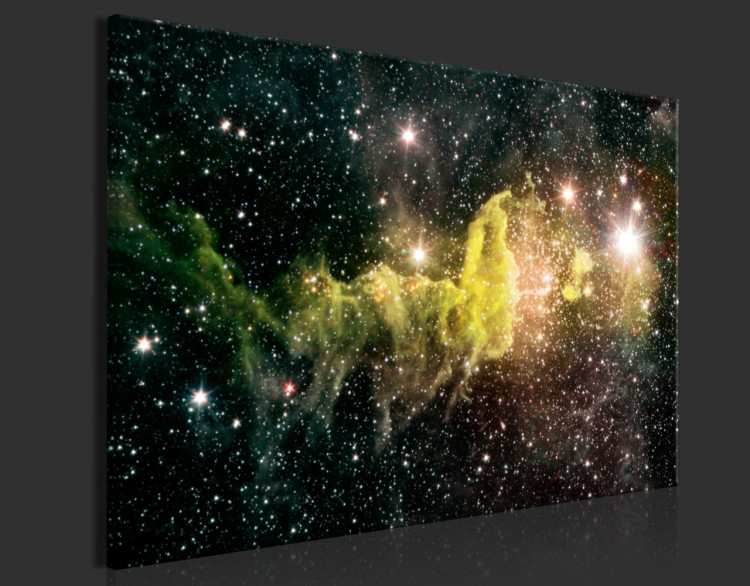 Obraz na szkle Zielona mgławica - oślepiające gwiazdy w przestrzeni kosmicznej 146441 additionalImage 4