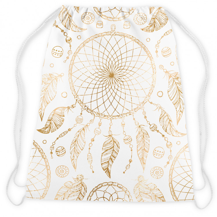 Worek plecak Egzotyczne okręgi - kompozycja z brązowym tle na jasnym tle 147541 additionalImage 2