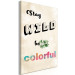 Obraz Bądź dziki, bądź kolorowy - kolorowy napis w języku angielskim 128951 additionalThumb 2