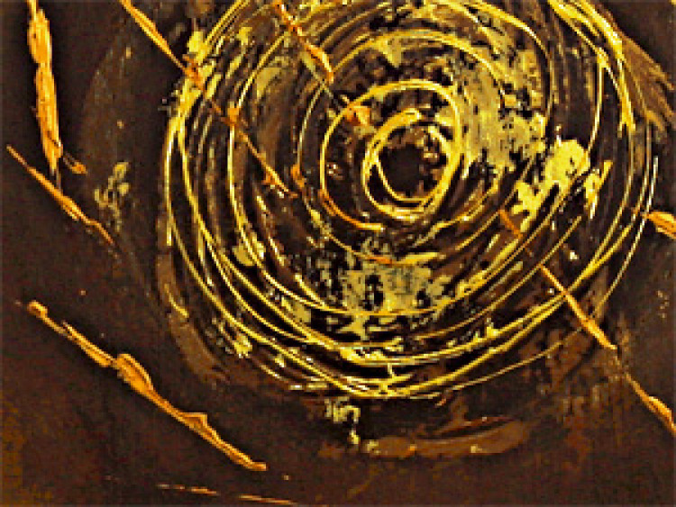Obraz Kolory (3-częściowy) - abstrakcja w odcieniach brązu i złota we wzory 48161 additionalImage 2