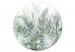 Obraz okrągły Przenikanie liści - krajobraz z zielonymi roślinami o poranku  148671