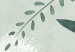 Fototapeta Abstrakcyjne dmuchawce - zielone gałązki z liśćmi na tle z deseniem 144681 additionalThumb 4