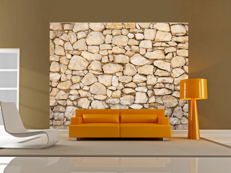 Fototapeta Prowansalski styl - tło w deseń kamiennego muru w rustykalnym stylu 60981