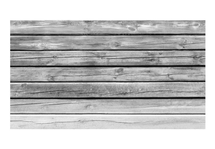 Fototapeta Szara willa - tło o teksturze regularnych desek z surowego drewna 81981 additionalImage 1