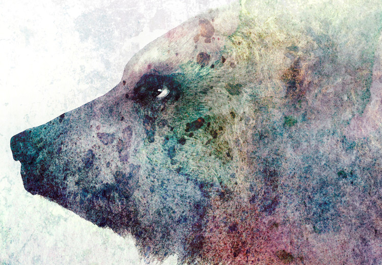 Fototapeta Zimowe zwierzęta - motyw niedźwiedzia na tle z kolorowym akcentem 127491 additionalImage 7