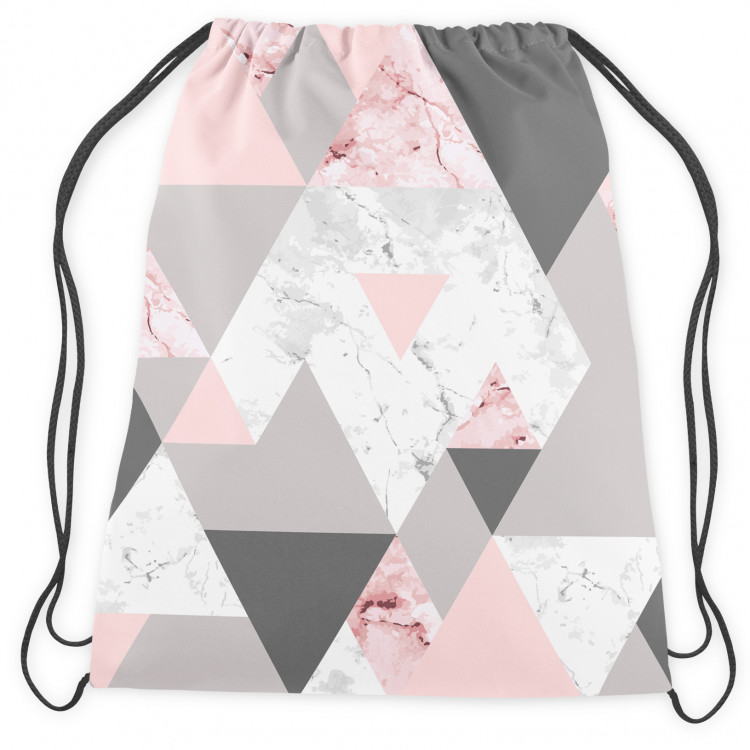 Worek plecak Pudrowe trójkąty - geometryczny, minimalistyczny motyw w odcieniach różu 147391 additionalImage 2