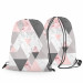 Worek plecak Pudrowe trójkąty - geometryczny, minimalistyczny motyw w odcieniach różu 147391 additionalThumb 3