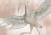 Fototapeta Roztańczone czaple - rysunkowe przedstawienie ptaków w dynamicznych pozach na abstrakcyjnym tle w odcieniu powder pink 138402 additionalThumb 4