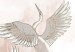 Fototapeta Roztańczone czaple - rysunkowe przedstawienie ptaków w dynamicznych pozach na abstrakcyjnym tle w odcieniu powder pink 138402 additionalThumb 3