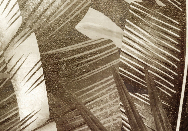 Fototapeta Kompozycja z liści – abstrakcja z liśćmi w odcieniach szarości i brązu 142302 additionalImage 3