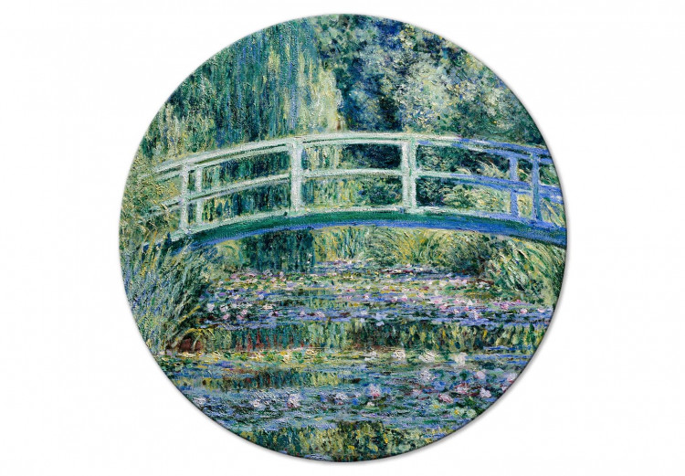 Obraz koło Japoński mostek w Giverny Claude Moneta - wiosenny pejzaż lasu z rzeką 148712