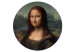 Okrągły obraz Leonardo da Vinci - Gioconda - malowany portret Mona Lisy 148722