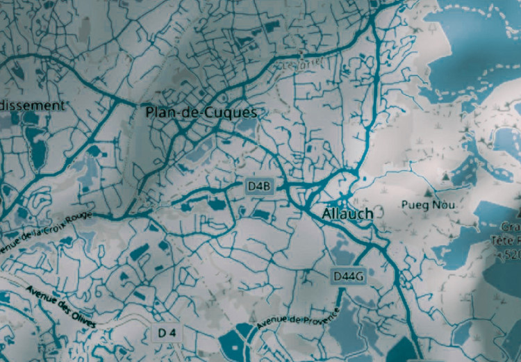Obraz Mapa Marsylii - mapa francuskiego miasta wraz z pasmem górskim 131642 additionalImage 4