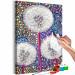 Obraz do malowania po numerach Puchowe kwiaty - lekkie dmuchawce na dekoracyjnym kolorowym tle 144142 additionalThumb 4