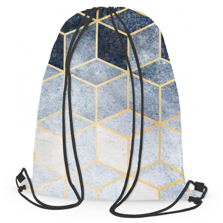 Worek plecak Marmurowa noc - minimalistyczny, geometryczny wzór w stylu glamour 147442