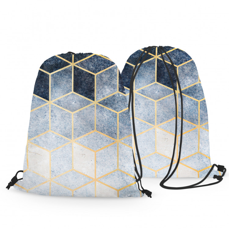 Worek plecak Marmurowa noc - minimalistyczny, geometryczny wzór w stylu glamour 147442 additionalImage 3