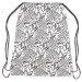 Worek plecak Liściasta maureska - czarno-biały wzór roślinny w stylu linearnym 147642 additionalThumb 2