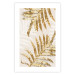 Plakat Złote eleganckie liście - rośliny w klimacie świątecznym 148042 additionalThumb 13