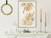 Plakat Złote eleganckie liście - rośliny w klimacie świątecznym 148042 additionalThumb 24