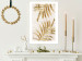 Plakat Złote eleganckie liście - rośliny w klimacie świątecznym 148042 additionalThumb 9