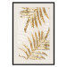 Plakat Złote eleganckie liście - rośliny w klimacie świątecznym 148042 additionalThumb 26