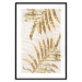 Plakat Złote eleganckie liście - rośliny w klimacie świątecznym 148042 additionalThumb 23
