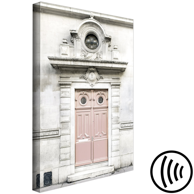 Obraz Różowe drzwi paryskiej kamienicy - fotografia architektury Paryża 132262 additionalImage 6