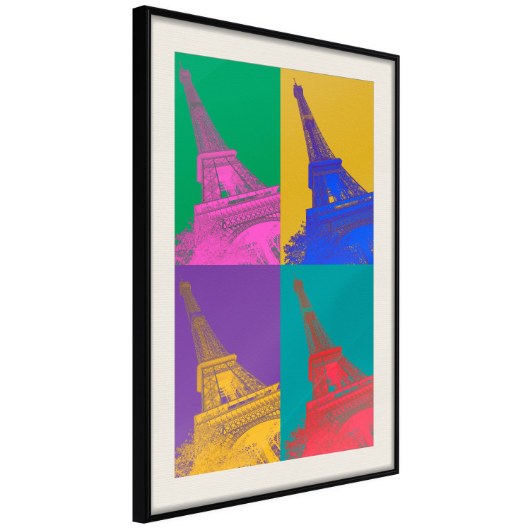 Plakat Kolorowy Paryż - kolaż z wieżami Eiffla w stylu pop-art 144782 additionalImage 5