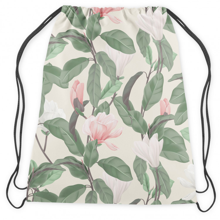 Worek plecak Łagodne magnolie - subtelny wzór roślinny w stylu cottagecore 147382 additionalImage 2