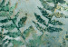 Obraz okrągły Zielone paprocie - bujna roślinność pokryta złotym pyłem 148703 additionalThumb 4