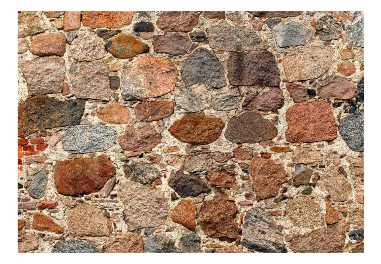 Fototapeta Artyzm - tekstura nieregularnie ułożonych kamieni w kolorystyce brązu 91413 additionalImage 1