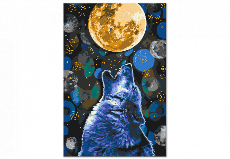 Obraz do malowania po numerach Niebieski wyjący wilk 138423 additionalImage 4