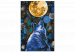 Obraz do malowania po numerach Niebieski wyjący wilk 138423 additionalThumb 4