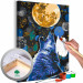 Obraz do malowania po numerach Niebieski wyjący wilk 138423