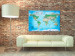 Obraz Podróż z kompasem (1-częściowy) - klasyczna mapa świata na niebiesko 95923 additionalThumb 3