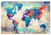 Obraz do malowania po numerach Mapa świata (błękitno-czerwona) 107133 additionalThumb 6