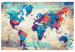 Obraz do malowania po numerach Mapa świata (błękitno-czerwona) 107133 additionalThumb 7
