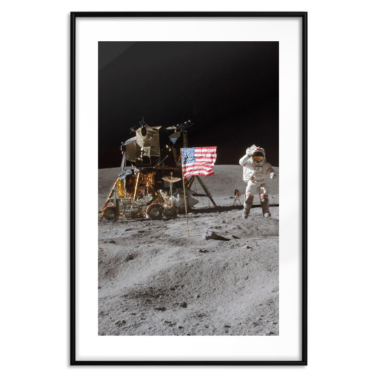 Plakat Lądowanie na Księżycu - zdjęcie statku, astronauty i flagi w kosmosie 146243 additionalImage 26