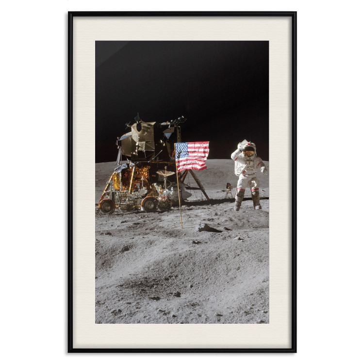 Plakat Lądowanie na Księżycu - zdjęcie statku, astronauty i flagi w kosmosie 146243 additionalImage 24