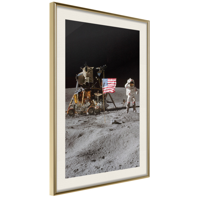 Plakat Lądowanie na Księżycu - zdjęcie statku, astronauty i flagi w kosmosie 146243 additionalImage 10